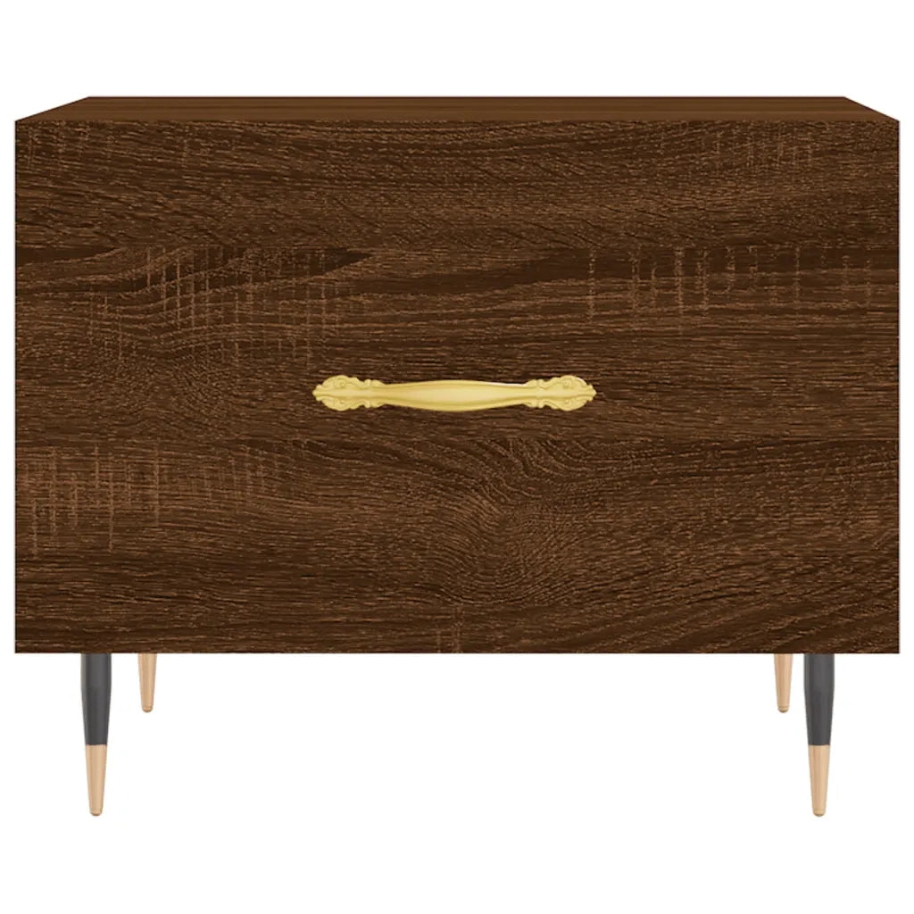 2 pz Tavolini salotto | Tavolino da caff¨¨ | Tavolino da Soggiorno Rovere Marrone 50x50x40 Legno Multistrato