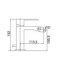 Miscelatore bidet moderno cromato