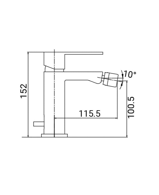 Miscelatore bidet moderno cromato