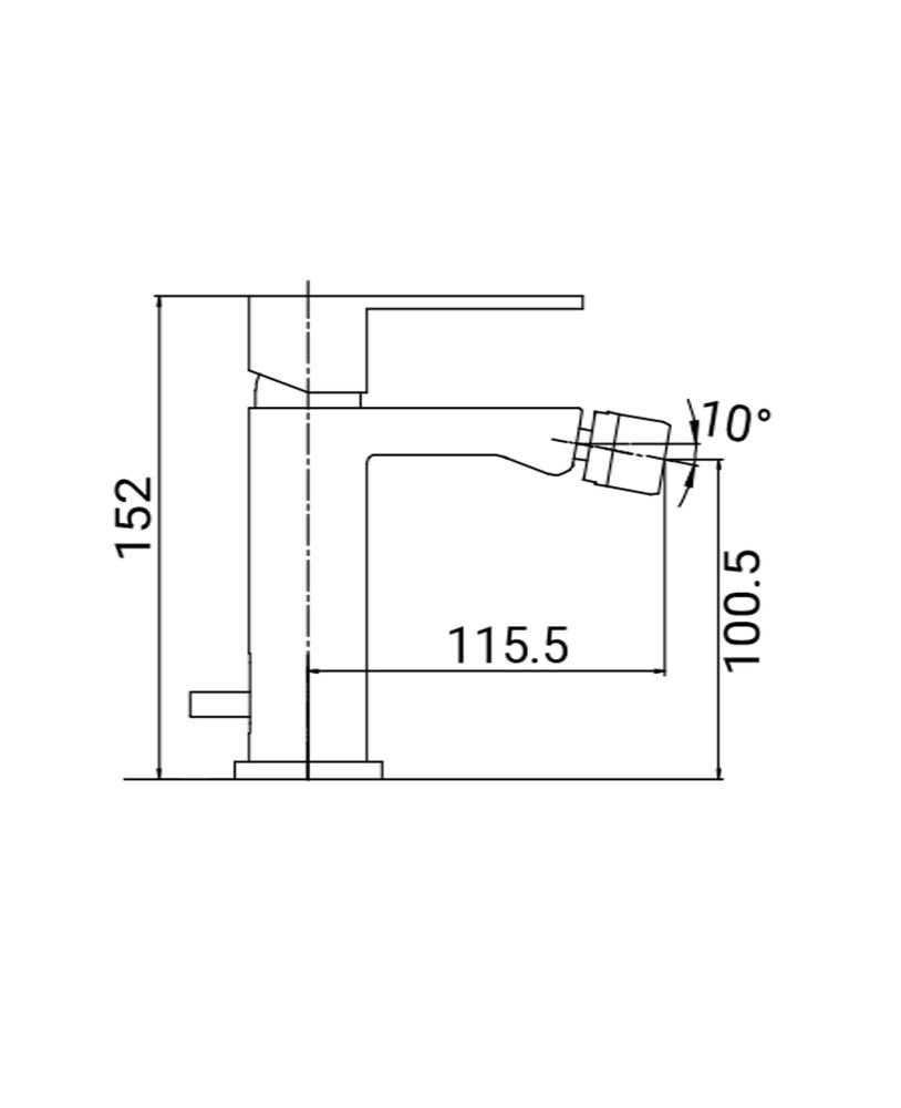Miscelatore bidet moderno cromato