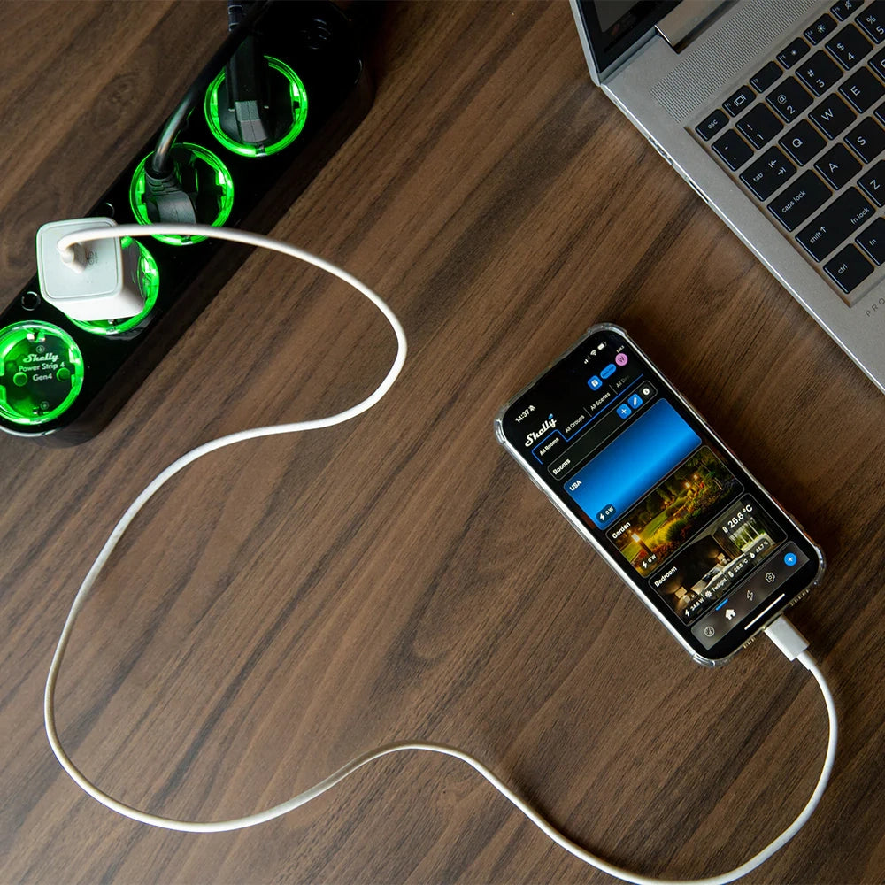 Shelly Power Strip 4 Gen4 Nero - Multipresa Smart Wi-Fi