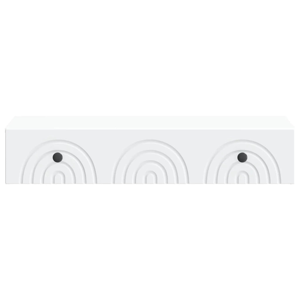 Tavolino da Parete Laterale Bianco 87,5 x 34,5 x 17 cm 898155
