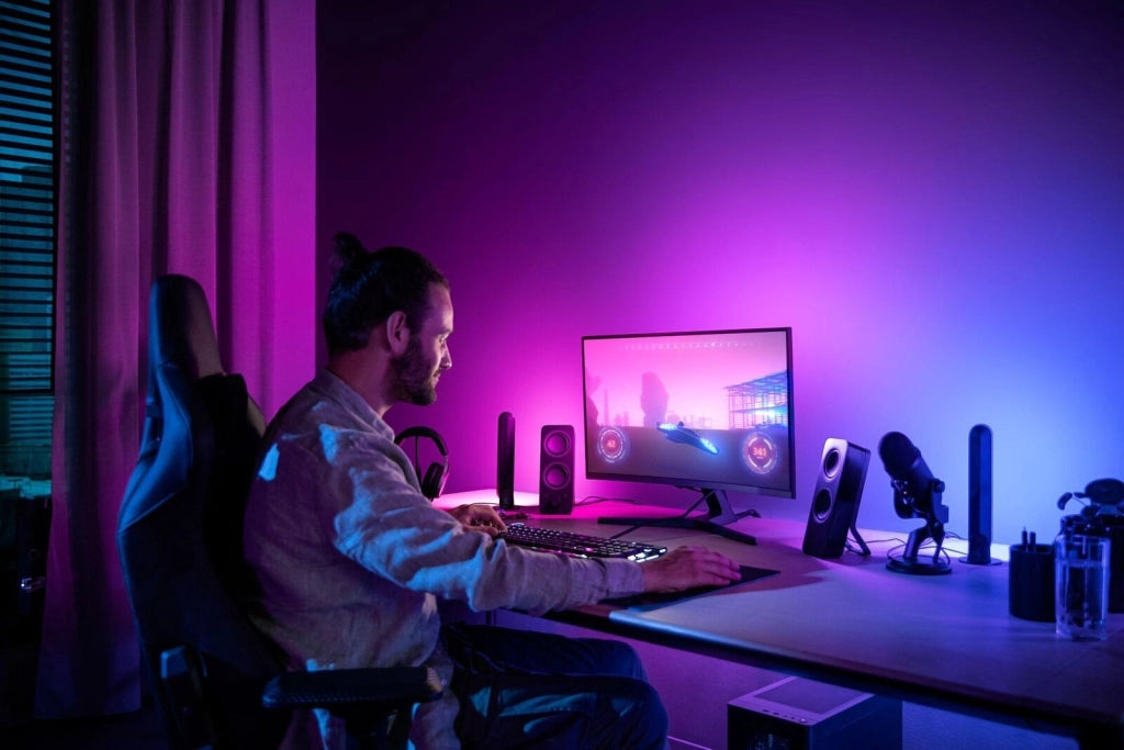 Philips Hue 929003498602 Hue Play Gradient Lightstrip per Monitor 32'' a 34'' 19 W colore Nero