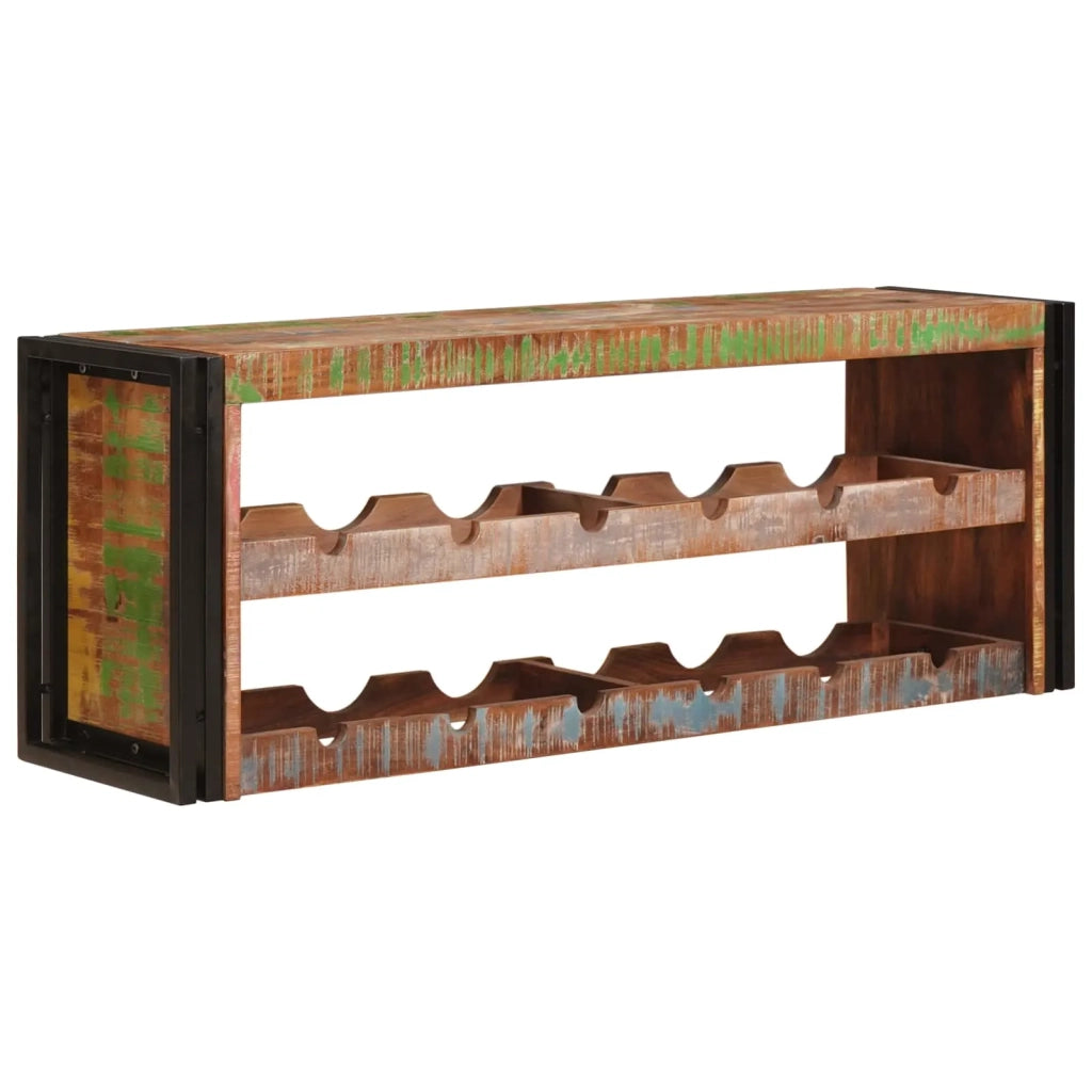 Portabottiglie 120 x 45 x 33 cm Legno massello riciclato