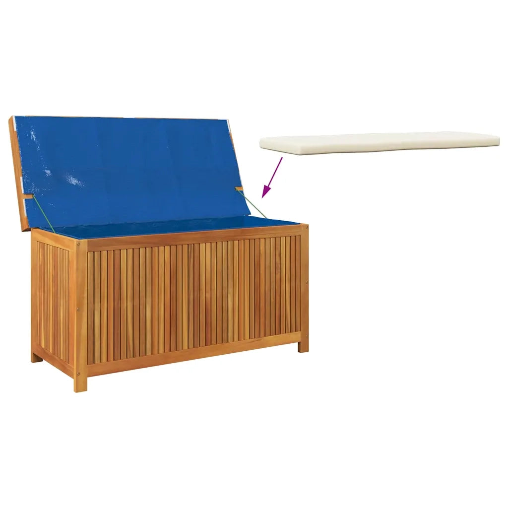 vidaXL Scatola Cuscini da Esterno 113x50x60,5 cm Legno Massello Acacia