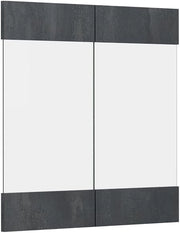 Frontale cucina R-Line, Calcestruzzo nero, 59.2 x 59 cm frontale del mobile per pensile con vetro