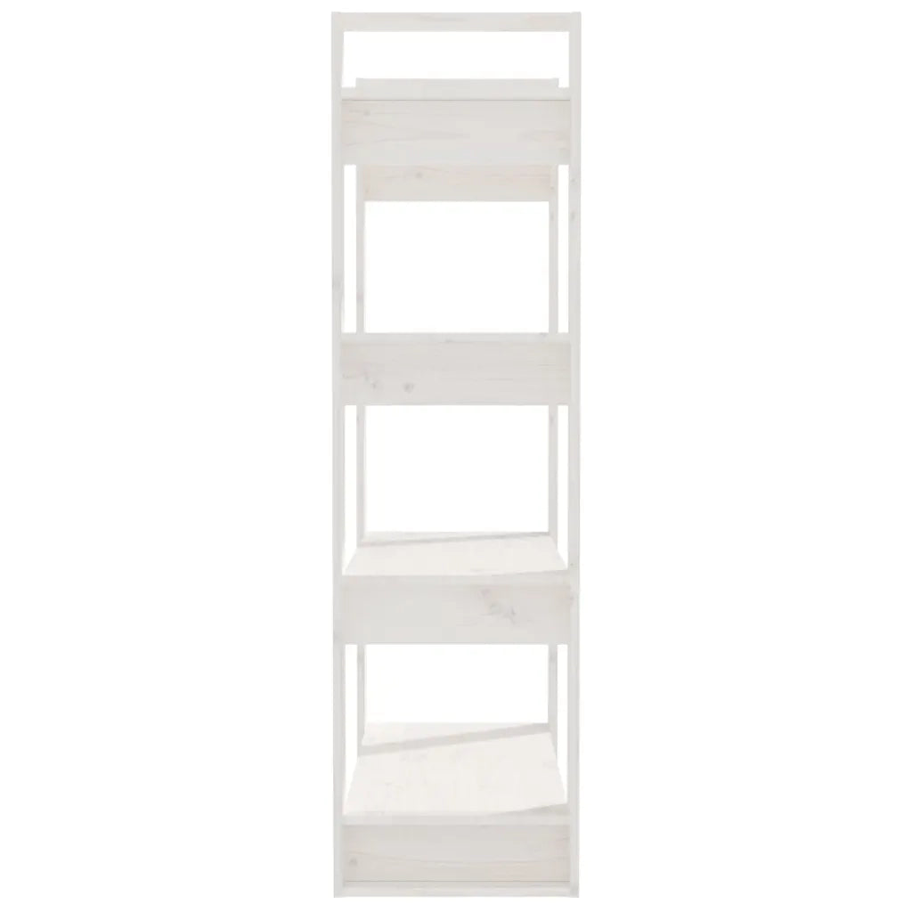 Libreria/Divisorio Bianco 80x35x125 cm Legno Massello di Pino cod mxl 19699