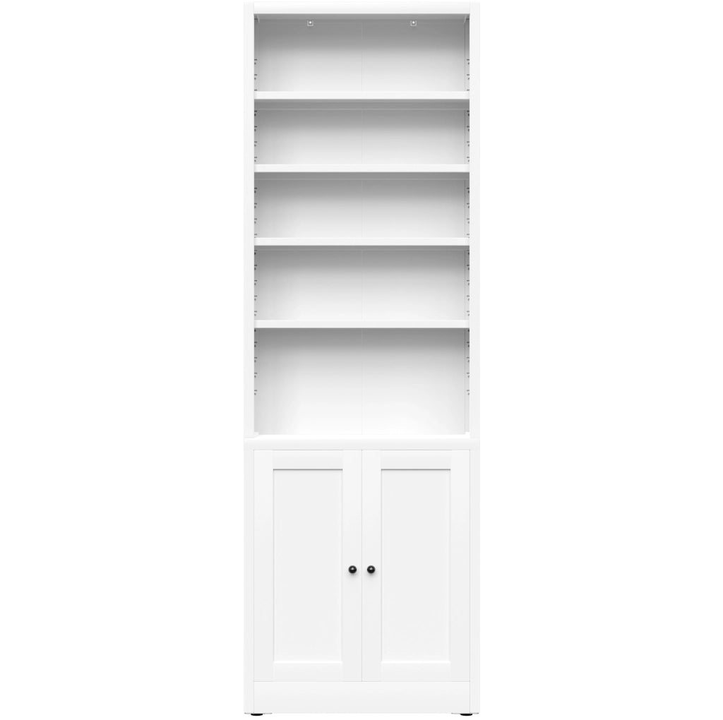 Libreria metallica bianca 180x60x23，6 cm con anta e ripiani regolabili
