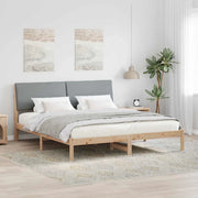 Struttura del Letto Marrone e grigio chiaro 200 x 200 cm 3394358
