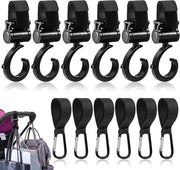 6 haken per bambino con rotazione 360 gradi per carrozzina carrello bicicletta auto (285 x 19 x 105 cm)