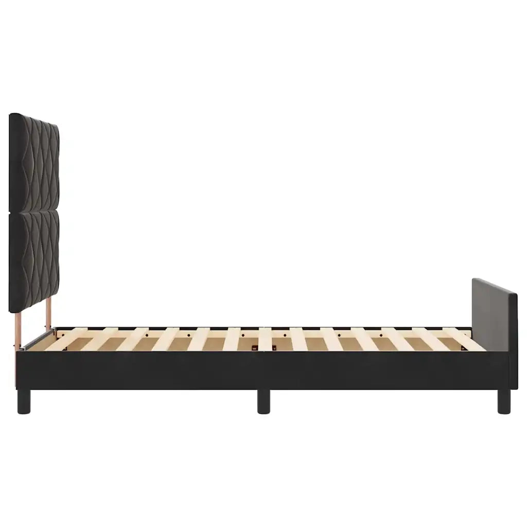 Letto a molle con testiera Nero 90 x 190 cm Velluto 3344977