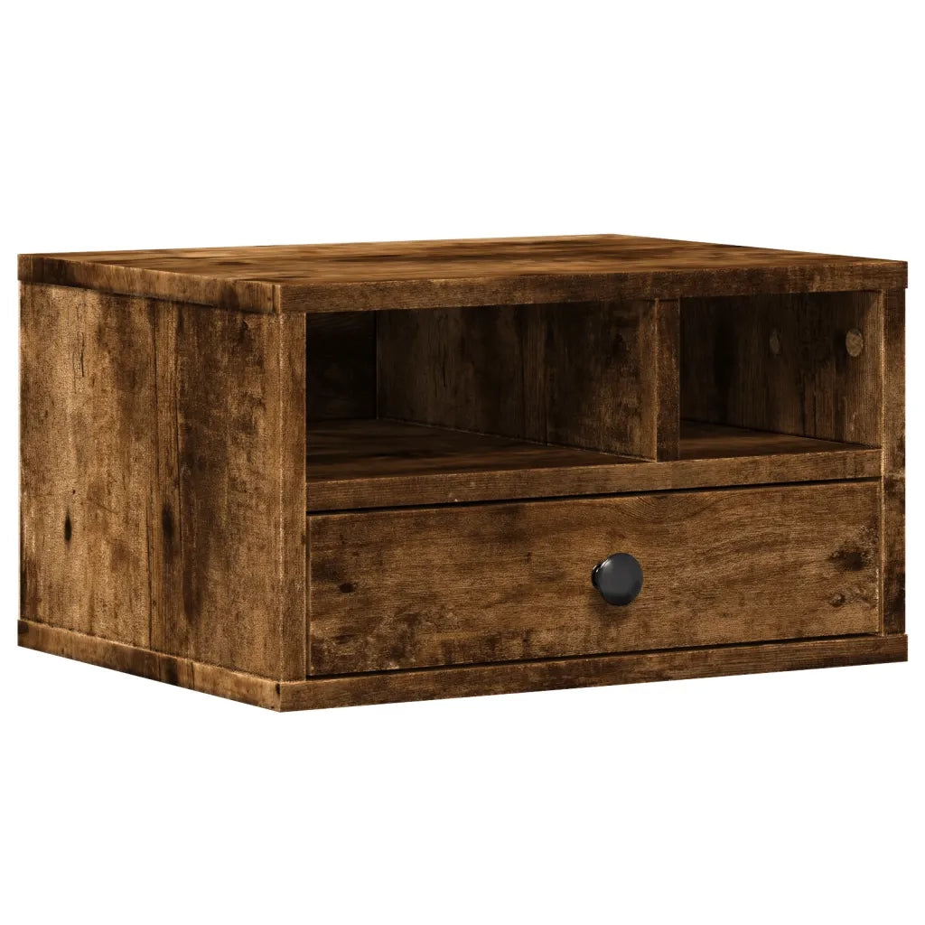 Supporto Stampante Rovere Fumo 40x32x22,5 cm Legno Multistrato CFW4165897