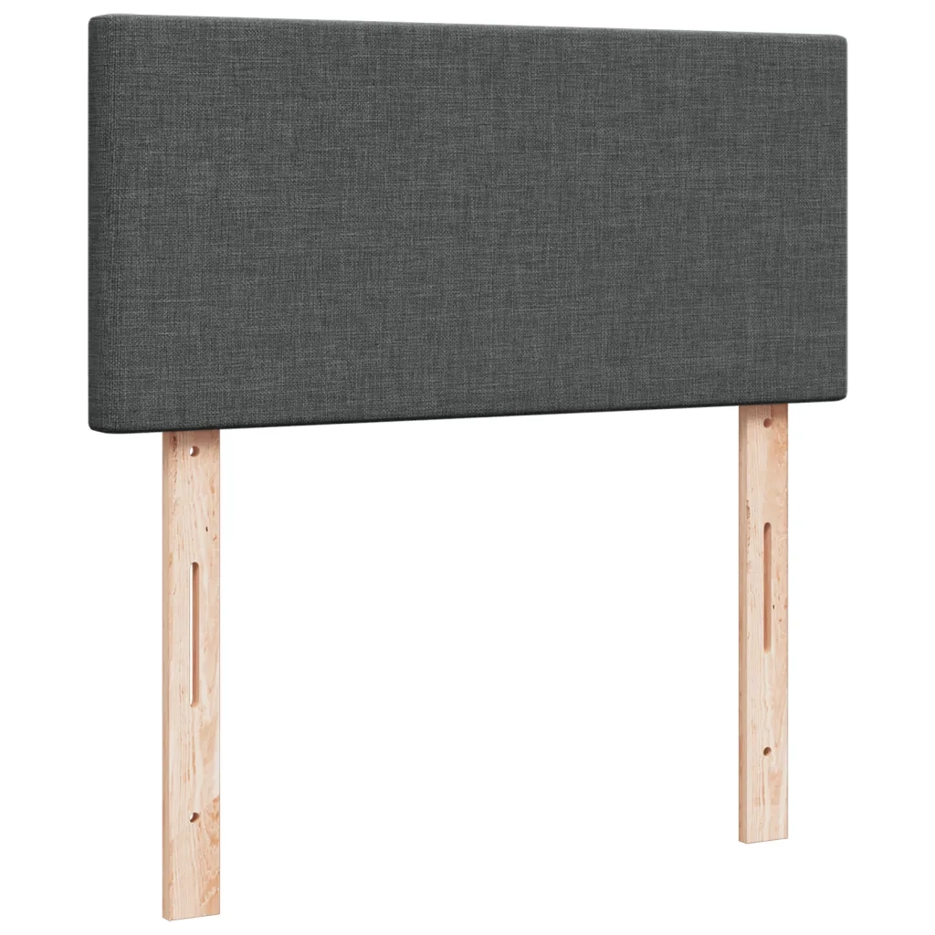 vidaXL Giroletto a Molle con Materasso Grigio Scuro 80x200 cm Tessuto