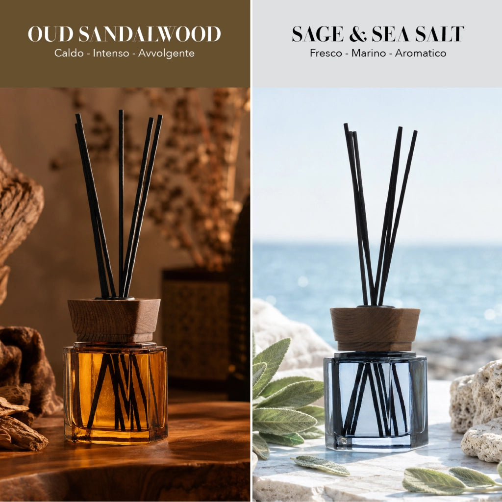 Set 4 Pezzi Diffusori Ambiente con Bastoncini Profumatori Casa 4 Fragranze 100 ml o 200 ml  100 ml
