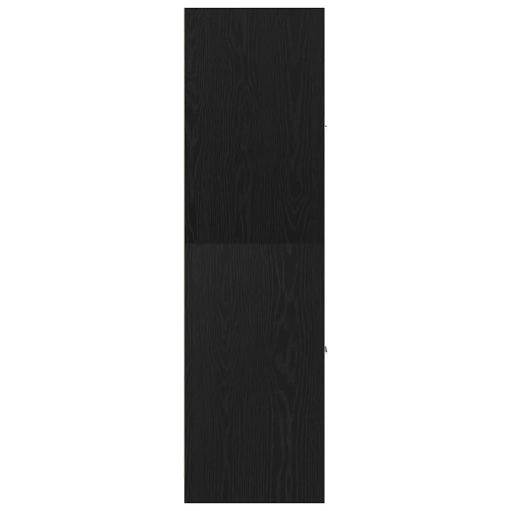Mobiletto da farmacia multifunzionale contenitore 30 x 41 x 144,5 cm legno composito finitura rovere nero 02_0051799