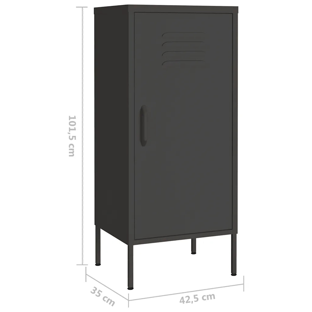 Armadietto Antracite 42,5x35x101,5 cm in Acciaio 336195