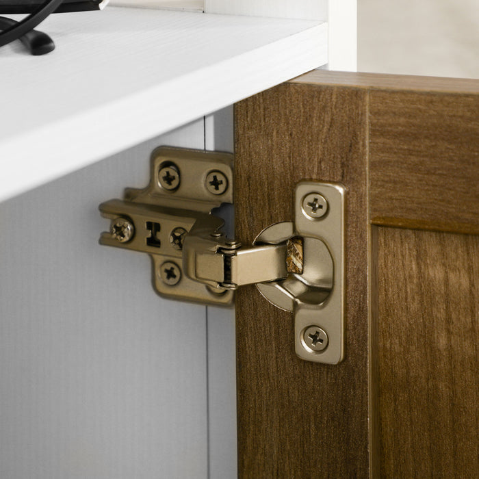 Comodino 1 Anta 1 Ripiano 38,5x35x59,7 cm in Legno Truciolare Bianco