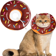 Collare di recupero per gatti, cono flessibile per prevenire il leccamento, collare di lana per gatti dopo l'intervento chirurgico (XL: 28-38 cm) - Marrone