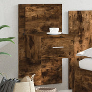 Comodino a Parete con luci LED Rovere Fumo 848165