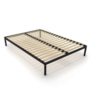 Rete letto BED ALU 140x200 metallo legno listelli moderno nero