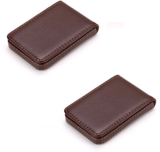 Cartellino per visite di alta qualità - Materiale PU-pecora - Design sottile - Chiusura magnetica - Adatto per 20-25 visite - Tessuto confortevole al tatto