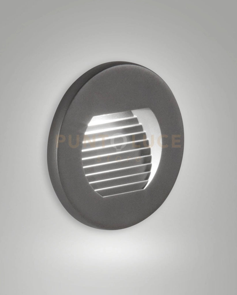 WINK SEGNAPAPASSO LED 3W 3000K 215LM GRIGIO SCURO TONDO IP65