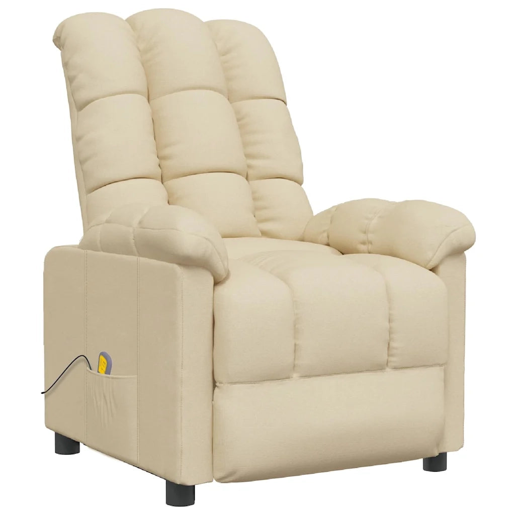 Divano Sedia-Poltrona Massaggiante Crema in Tessuto 751420