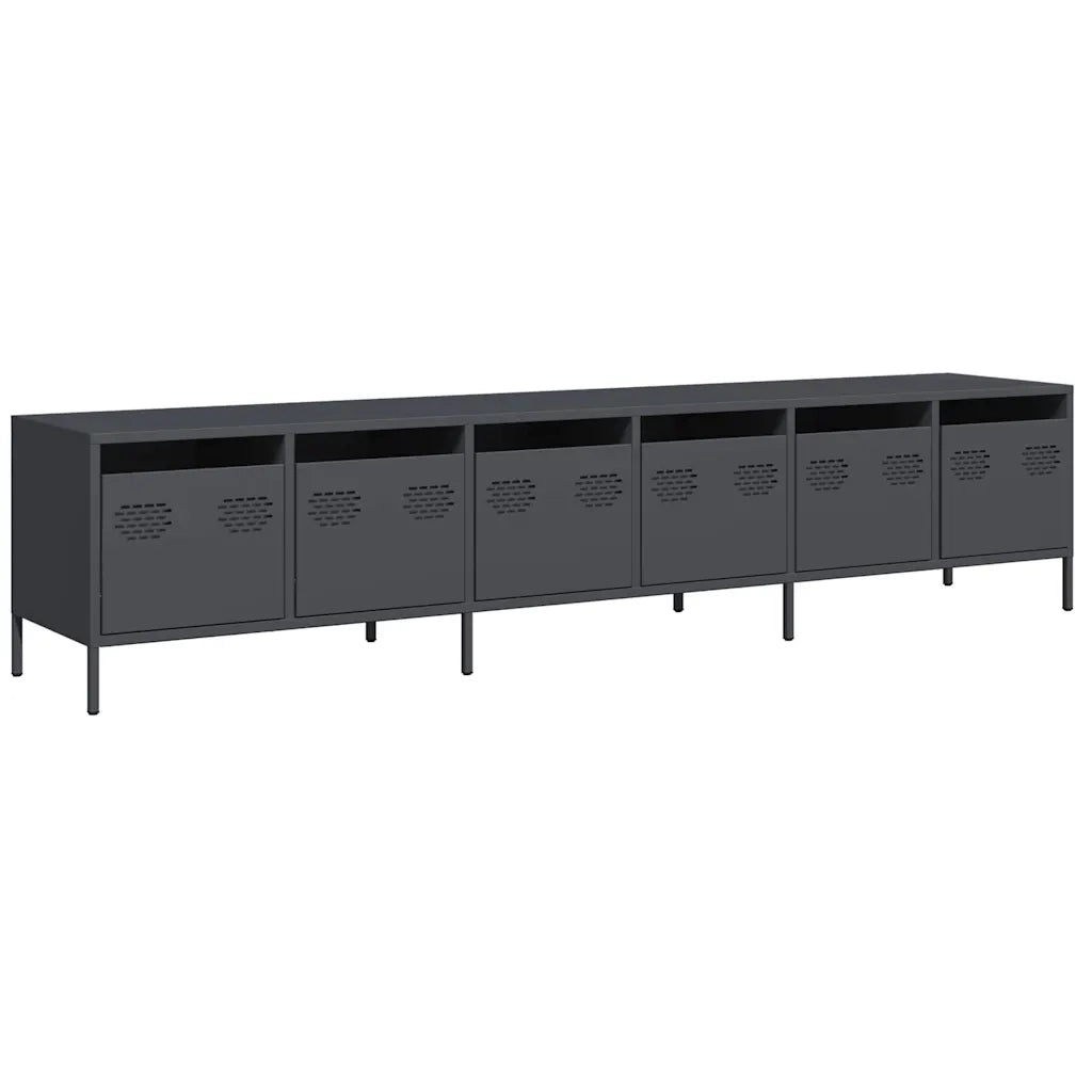 Mobile TV Antracite 202x39x43,5 cm Acciaio Laminato a Freddo 3307151