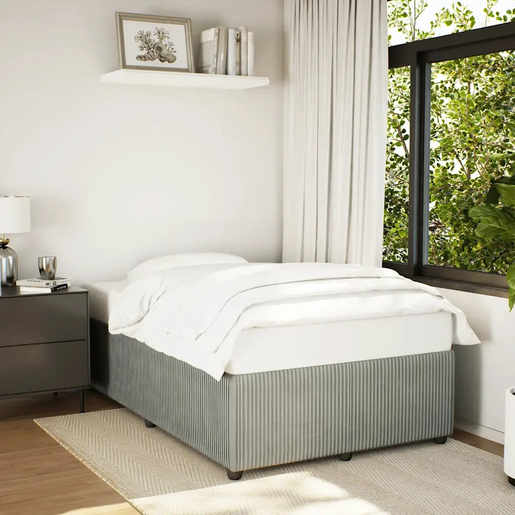 Giroletto senza Materasso Grigio Chiaro 120x190 cm Velluto
