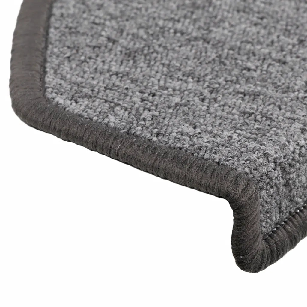 Tappetini per scale 15 pz 65x24x4 cm Grigio scuro Semicircolari Grandi 133885