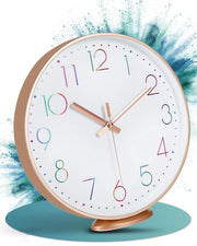 Orologio da Parete Colorato - Regolabile - 30 cm - Stile Classico e Moderno - Silenzioso - Adatto per Soggiorno e Camera da Bambini