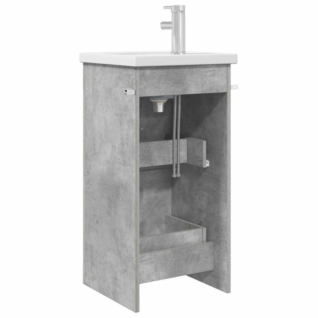 Mobile da bagno con lavabo Grigio Cemento 42 x 40 x 84,5 cm 890699