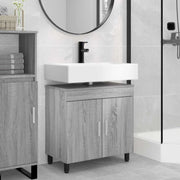 Mobiletto da bagno Sonoma grigio 60 x 35 x 60 cm