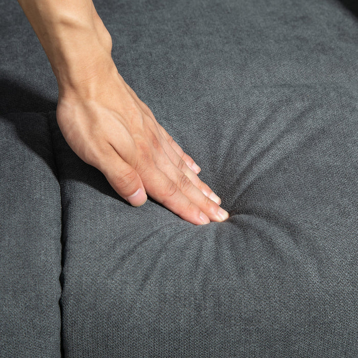 Poltrona Alzapersona con Telecomando e Poggiapiedi 84x96x100 cm Grigio Scuro