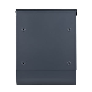 Cassetta postale con vano portagiornale V36 antracite + inox 305 x 105 x 385 mm con vetrino nome