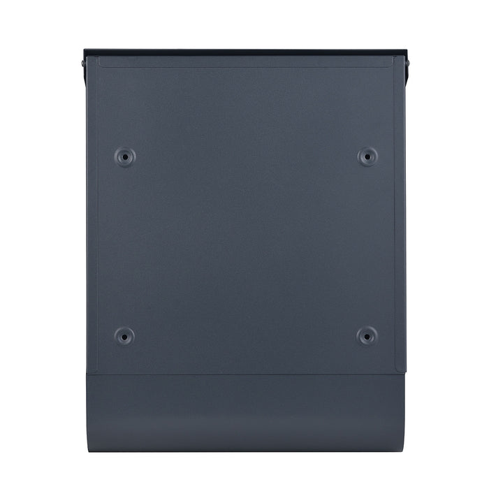 Cassetta postale con vano portagiornale V36 antracite + inox 305 x 105 x 385 mm con vetrino nome