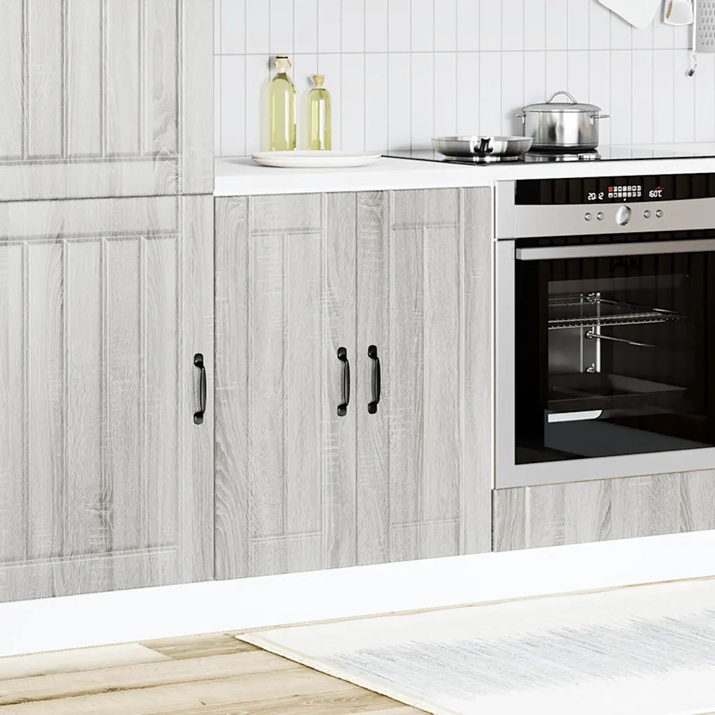 vidaXL Mobile Base Lavello Lucca Grigio Sonoma in Legno Multistrato
