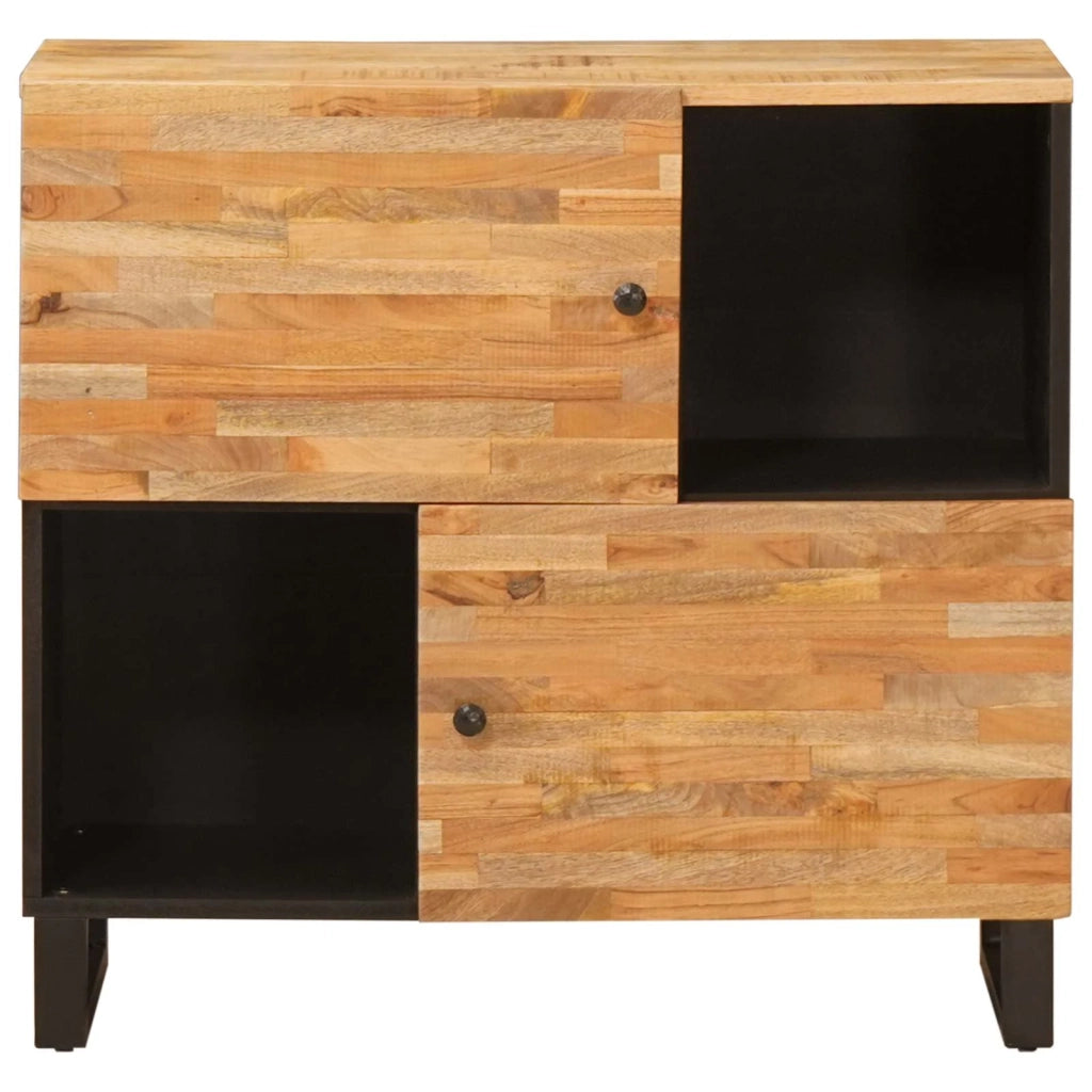Mobile laterale Marrone 80 x 33 x 75 cm Legno di mango massello