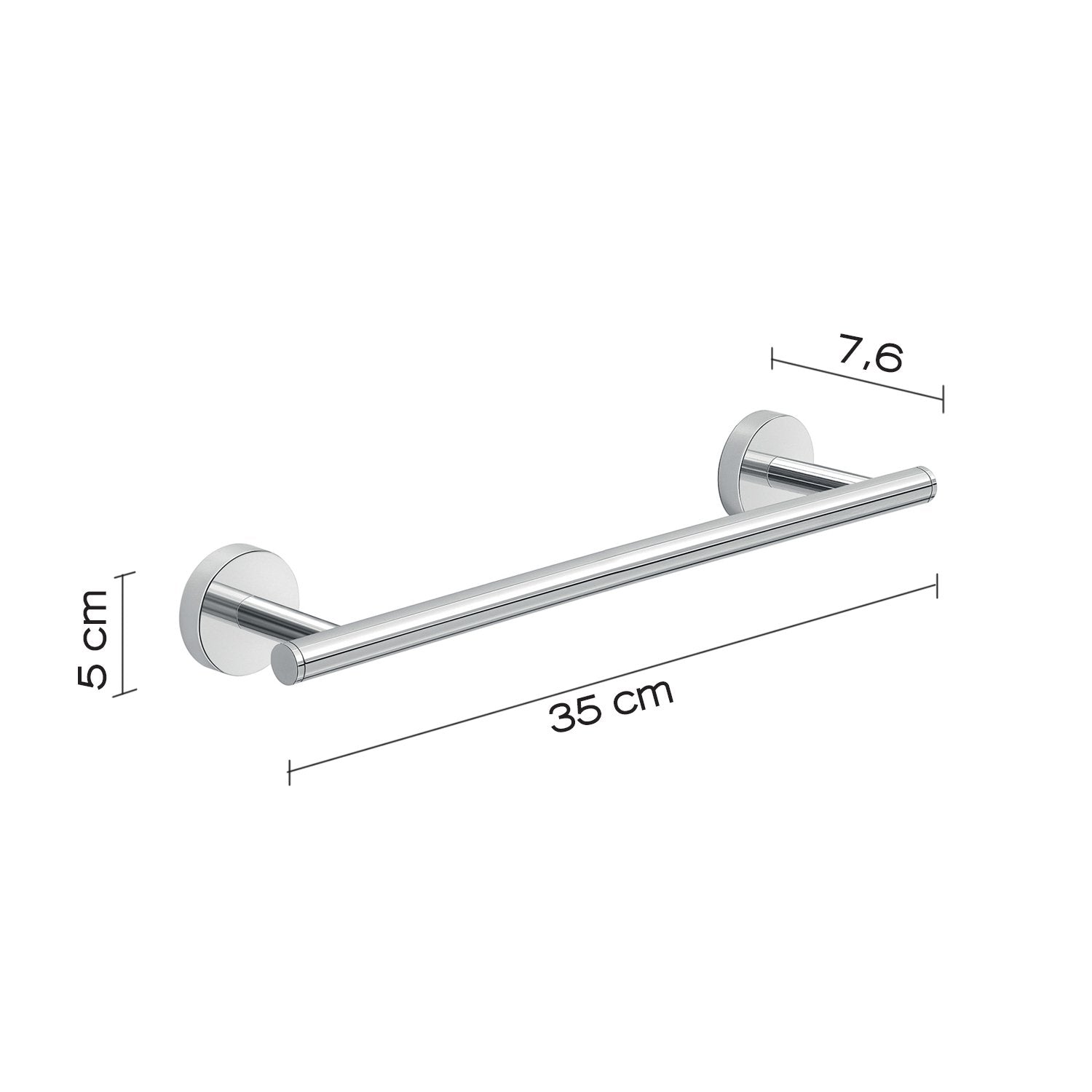 Portasalviette 35 cm in acciaio inox e Cromall 2321-35 Gedy serie EROS Cromato