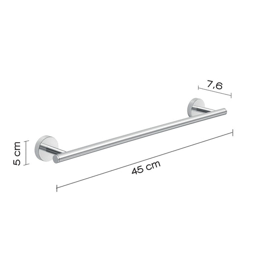 Portasalviette 45 cm in acciaio inox e Cromall 2321-45 Gedy serie EROS Cromato