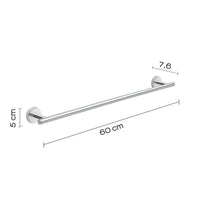 Portasalviette 60 cm in acciaio inox e Cromall 2321-60 Gedy serie EROS Cromato