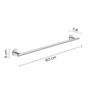 Portasalviette 60 cm in acciaio inox e Cromall 2321-60 Gedy serie EROS Cromato