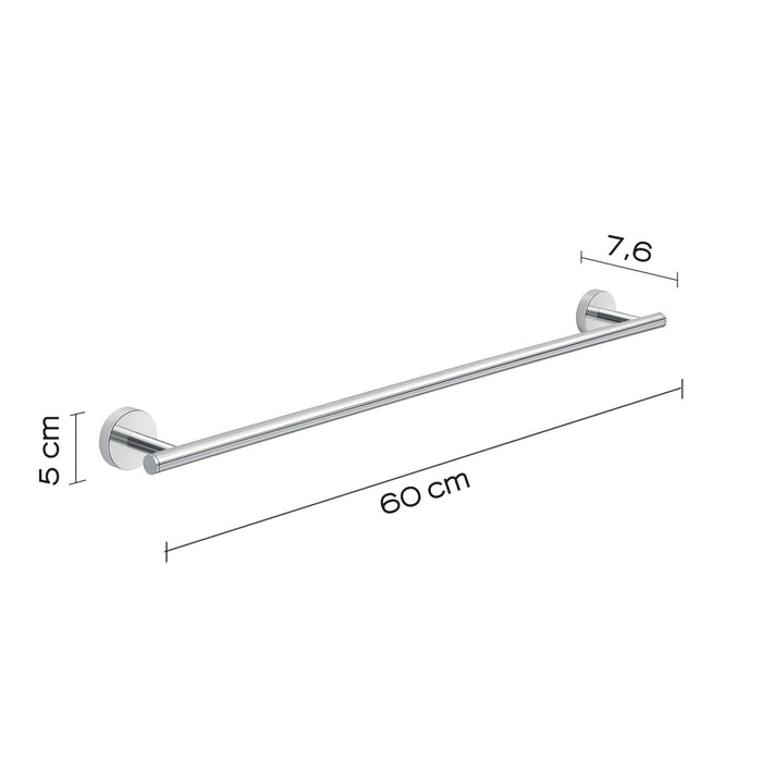 Portasalviette 60 cm in acciaio inox e Cromall 2321-60 Gedy serie EROS Cromato
