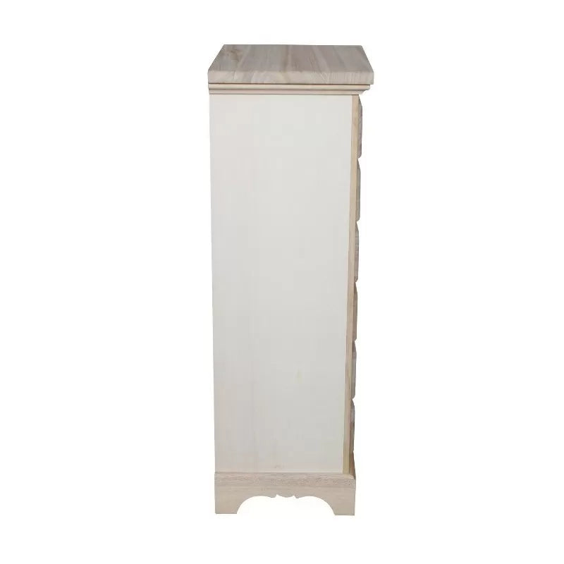 Cassettiera classica 6 cassetti in legno grezzo 50x35x105 - Mobili 2G