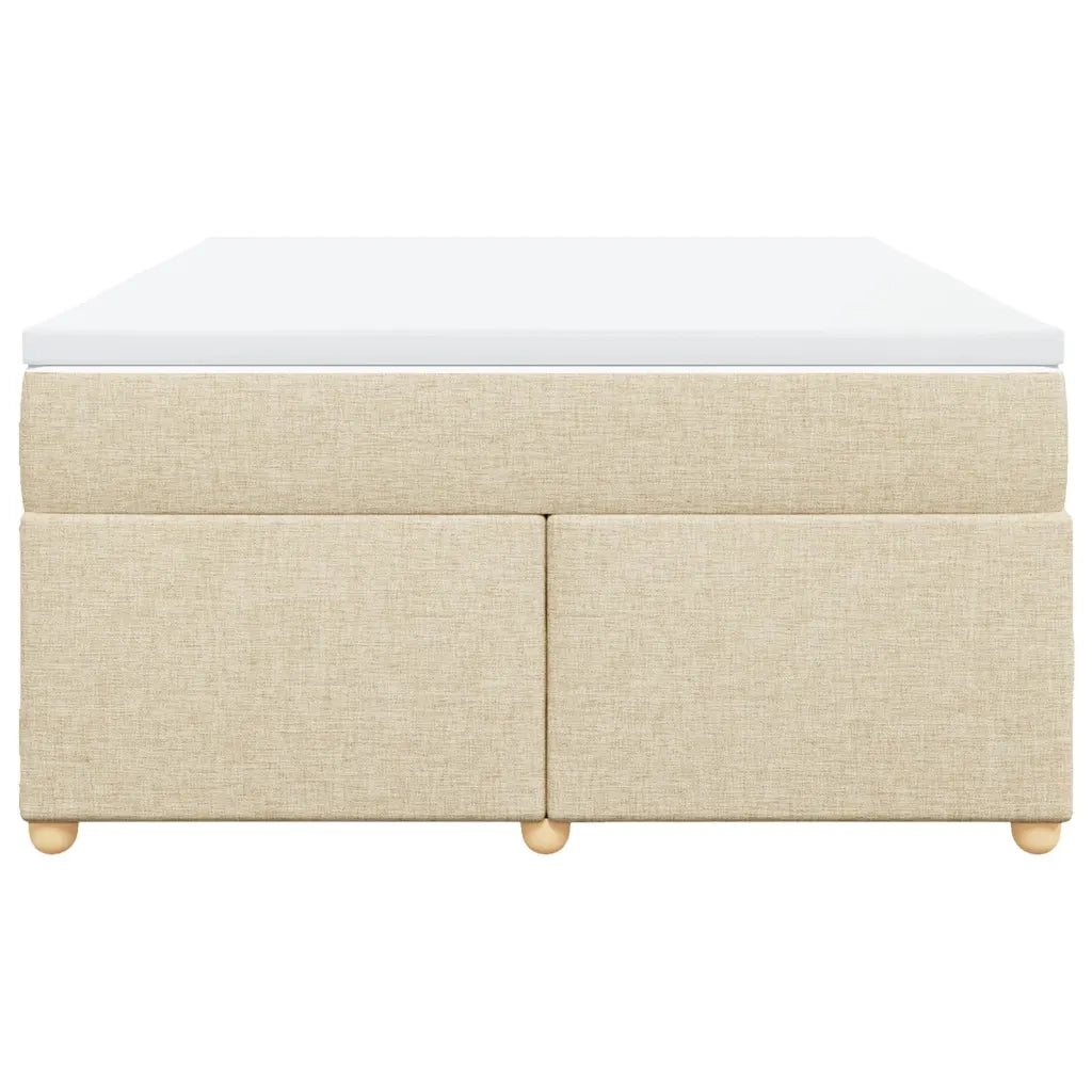 Giroletto a Molle con Materasso Crema 140x200 cm in Tessuto 3285385
