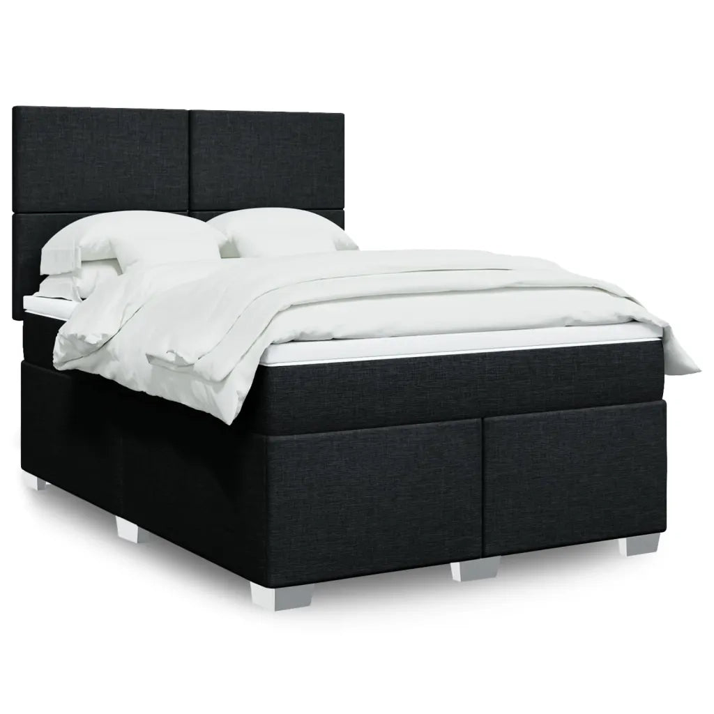 Giroletto a Molle con Materasso Nero 140x200 cm in Tessuto 3292806