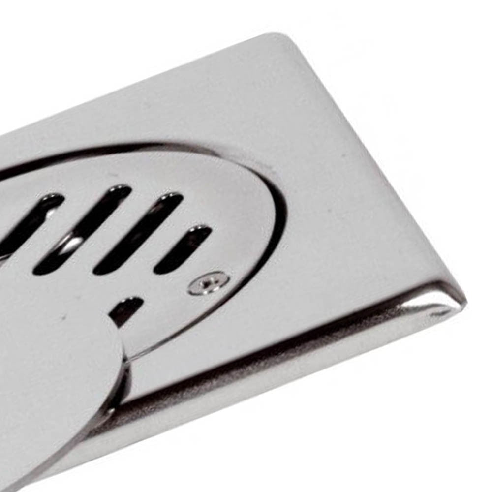 Copertura a pavimento 10x10 con griglia fissa e coperchio mobile