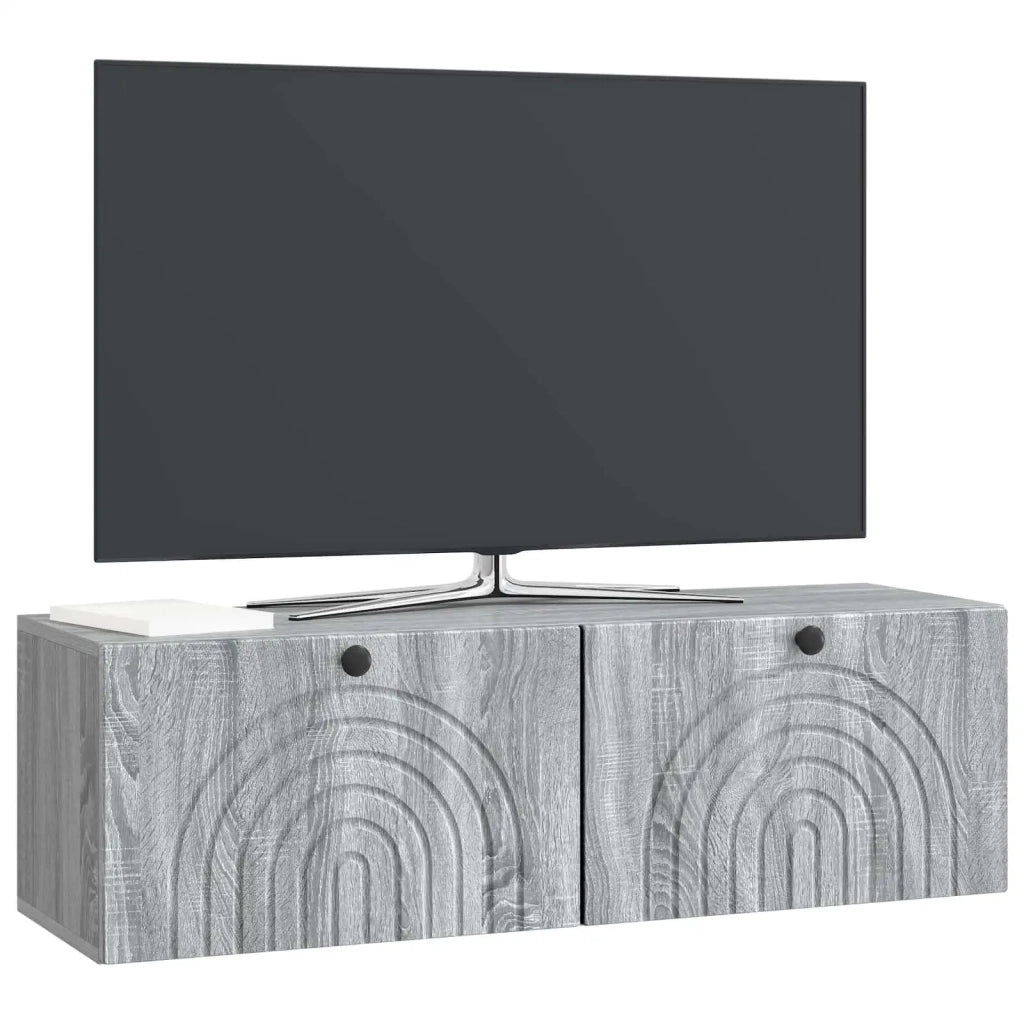 Mobile Porta TV da Muro Grigio Sonoma 98 x 31 x 30 cm 898221