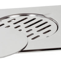 Copertura a pavimento 20x20 con griglia fissa e coperchio mobile