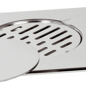 Copertura a pavimento 20x20 con griglia fissa e coperchio mobile